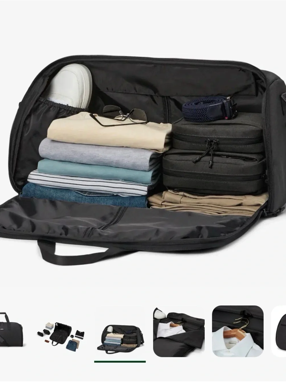 Halfday 2 in 1 Charcoal Men's Convertible Duffel Bag